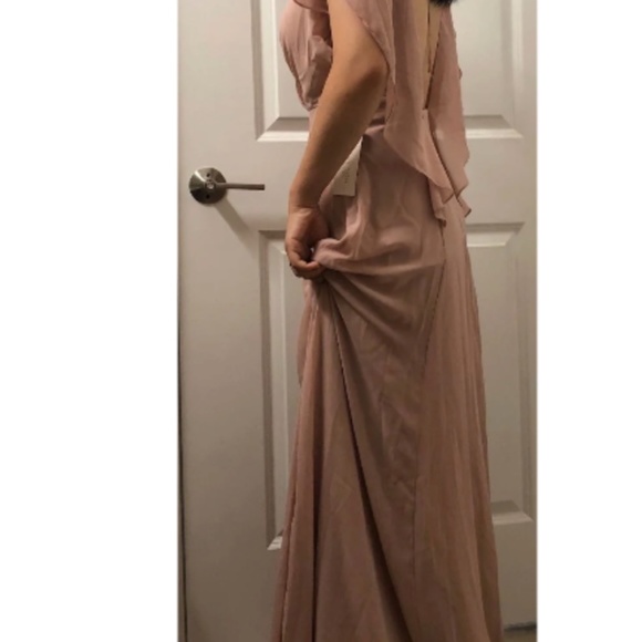 Jenny Yoo Alanna Chiffon Whipped Apricot Bridesmaid Dress - Picture 5 of 10